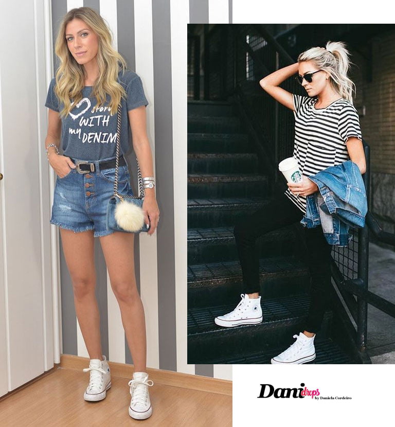 look with white sneakers