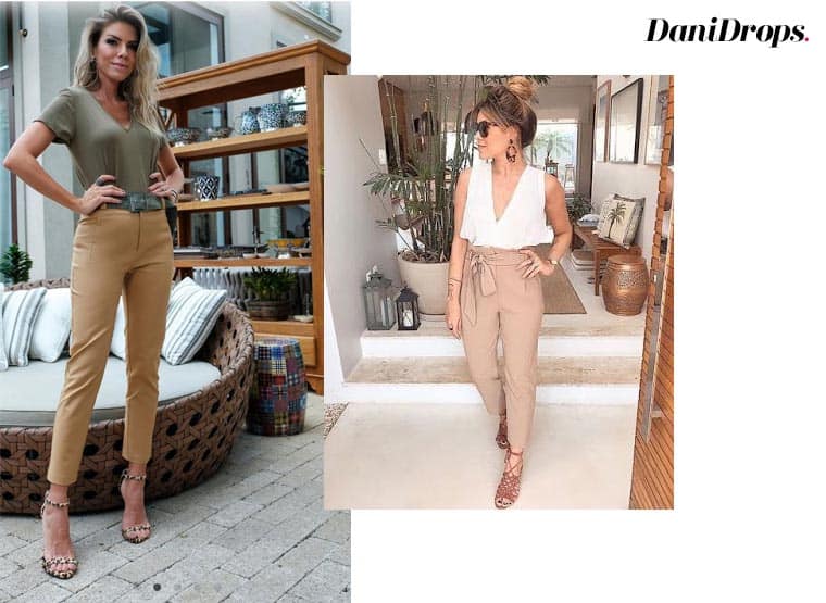 modelli di pantaloni beige