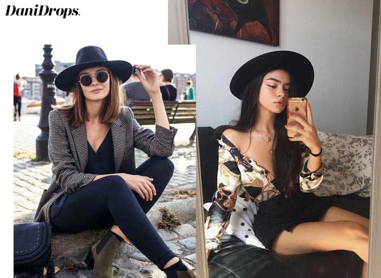 looks with hat 