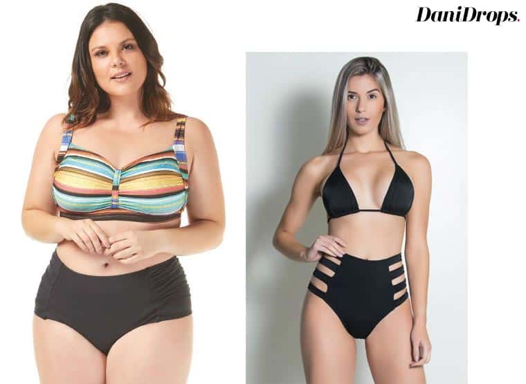 Tend�ncia de Biqu�ni Hot Pants (Cintura Alta)