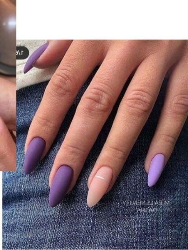 Tendance des ongles décorés violets