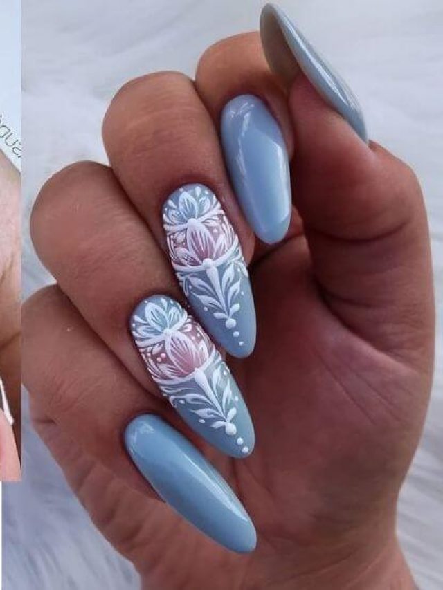 Trend of Nails Decorated with Adhesive 2022