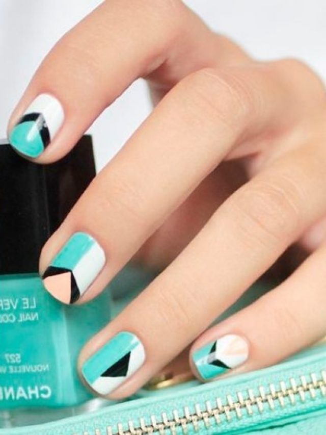 Tendance des ongles décorés géométriques