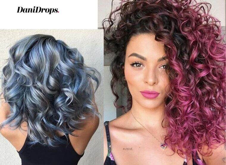 Curly colored hair