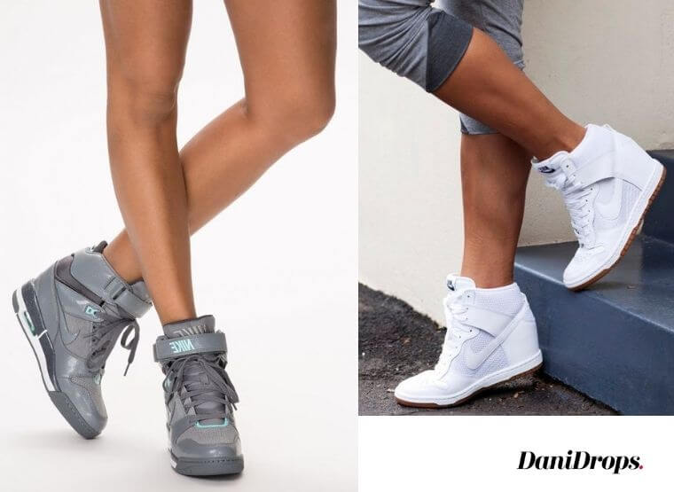 Sneakers with built-in heel