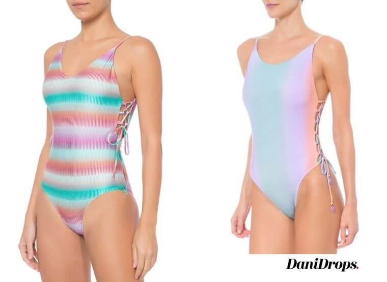 Swimsuit with binding on the sides