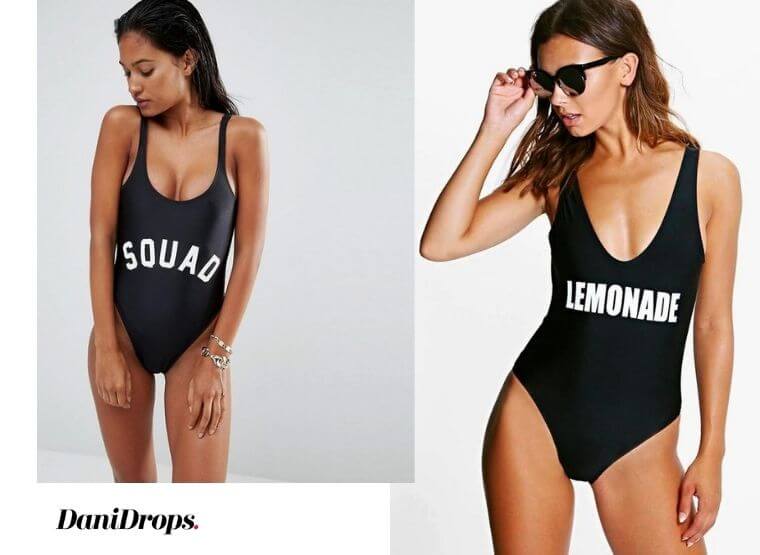 Swimsuit Templates with Phrases