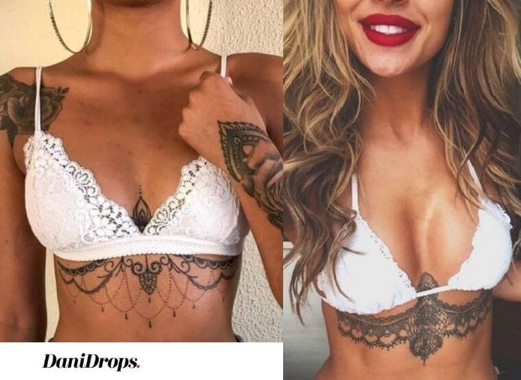 Tattoo below the breasts