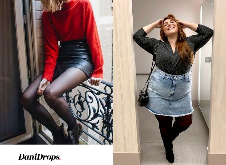 looks with skirt and tights