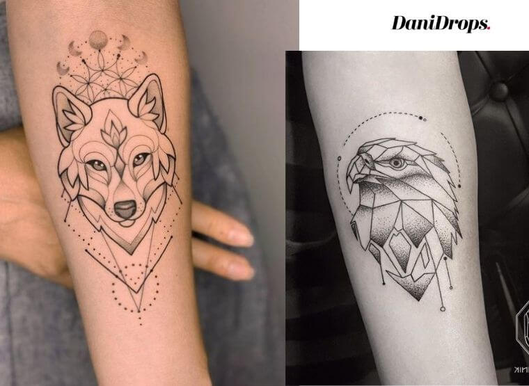 Tatuagem com desenhos geométricos