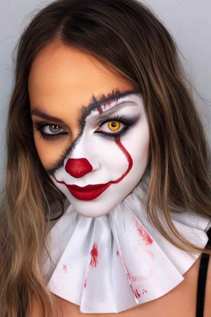 Trucco di Halloween da Pennywise il Clown Trucco di Halloween da clown Pennywise
