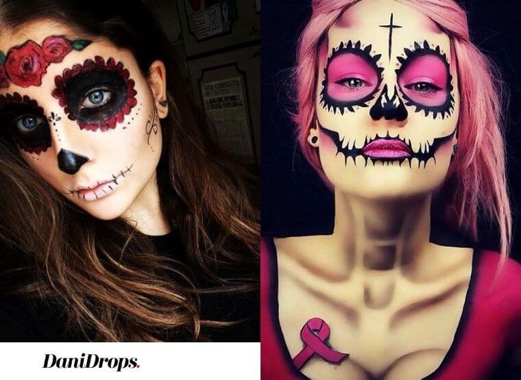 Maquiagem para o Halloween de Caveira Mexicana