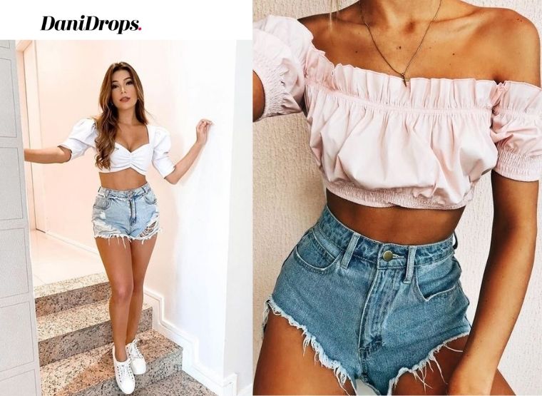 Shorts jeans e cropped