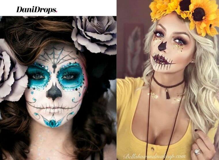 Maquiagem para o Halloween de Caveira Mexicana