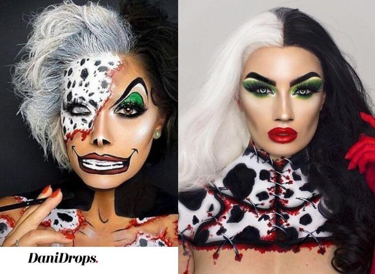 Maquiagem para o Halloween de Cruella