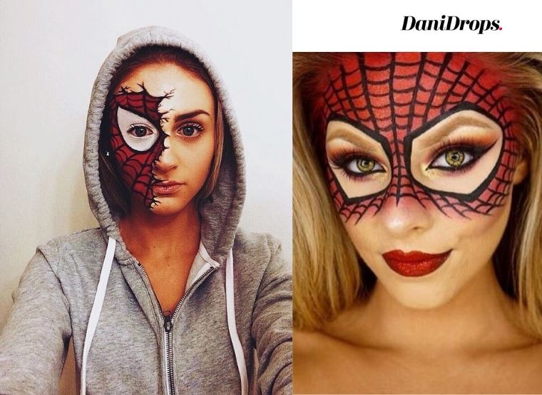 Maquiagem para o Halloween de Mulher Aranha