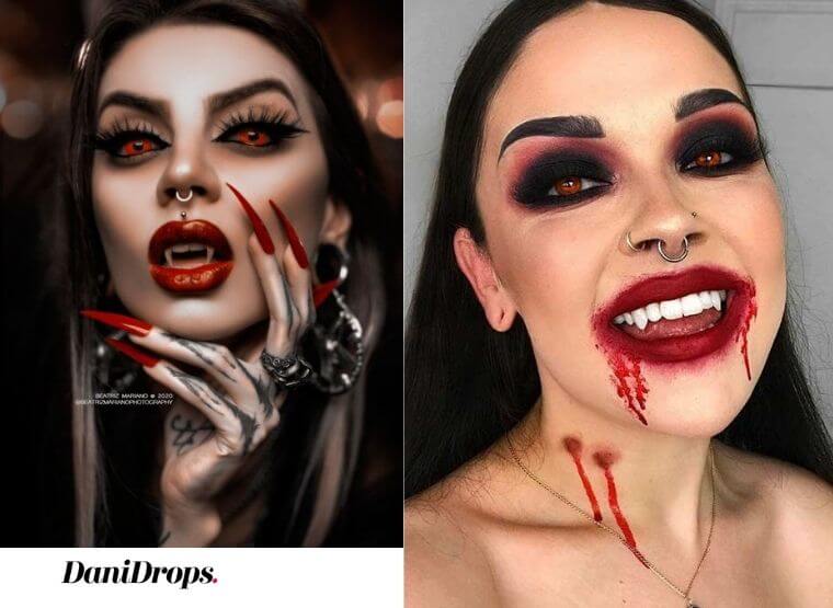 Maquiagem para o Halloween de Vampira