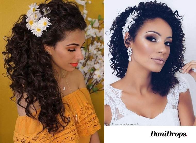 Hairstyle for Curly Hair Wedding