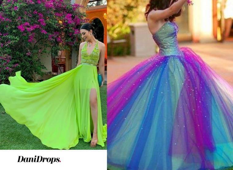Neon Theme Debutante Dress