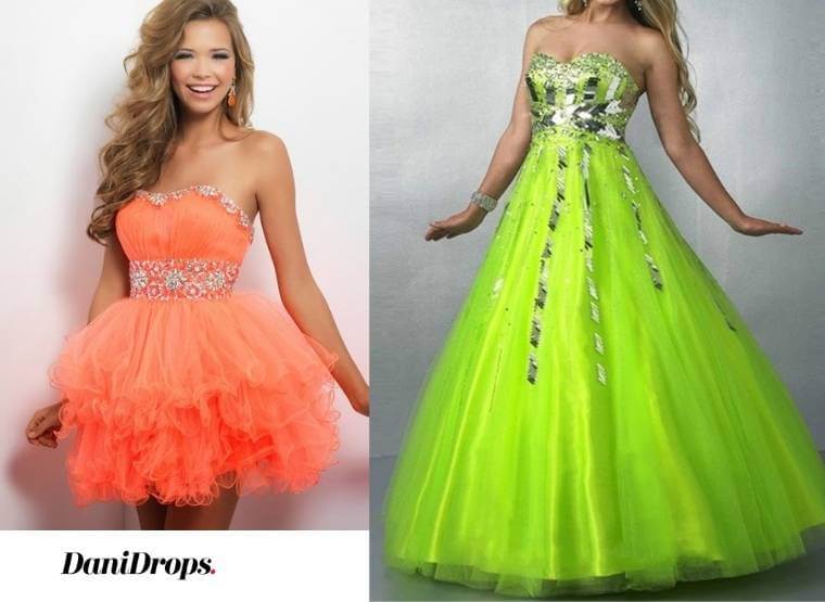 Neon Theme Debutante Dress