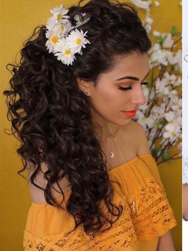 Tendência de Penteado para Cabelo Cacheado