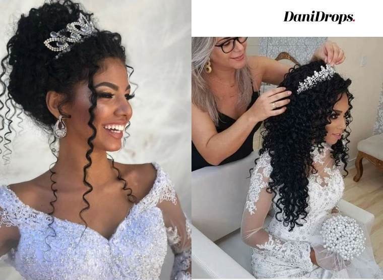 Bridal Hairstyle for Curly Hair