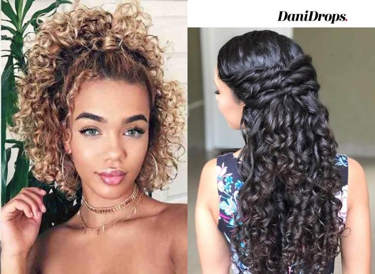 Hairstyle for Curly Hair for Party