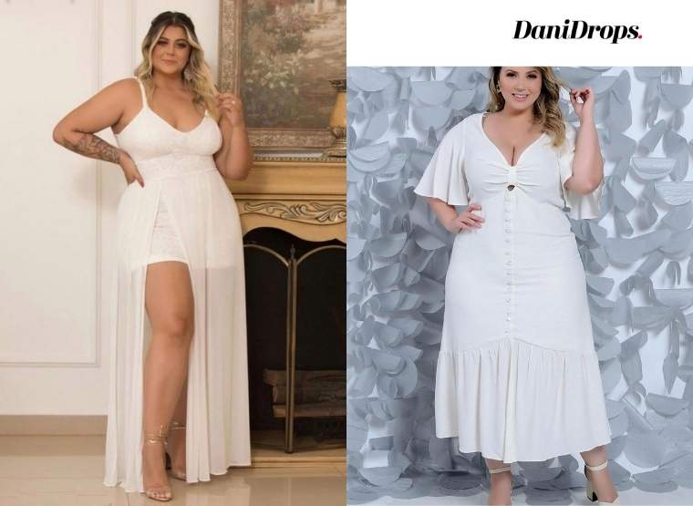 White Plus Size Dress