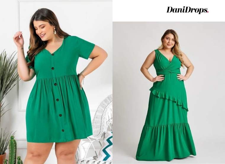 Plus Size Green Dress