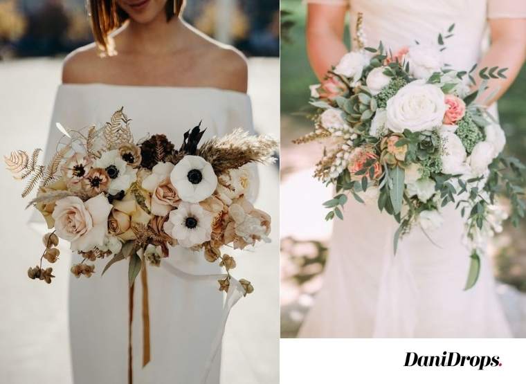Deconstructed or Asymmetrical Bridal Bouquet
