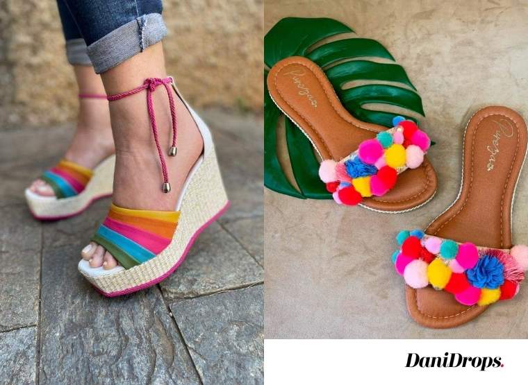 sandalia de color