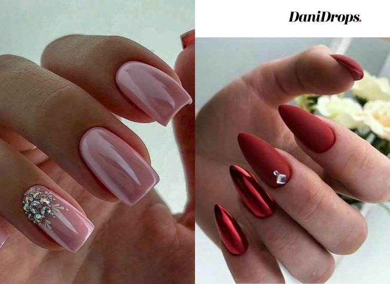 Minimalist decorated nails