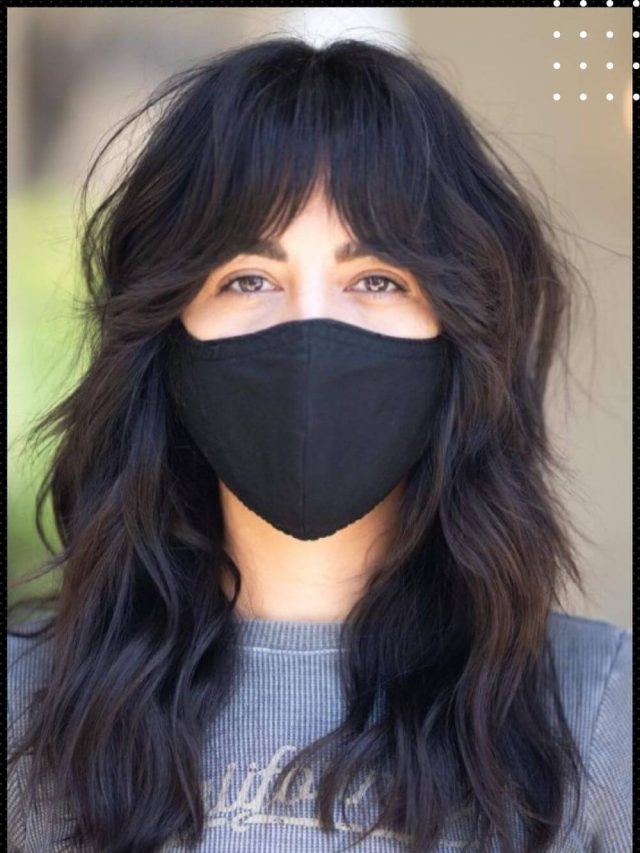 10 haircuts with bangs for dark hair