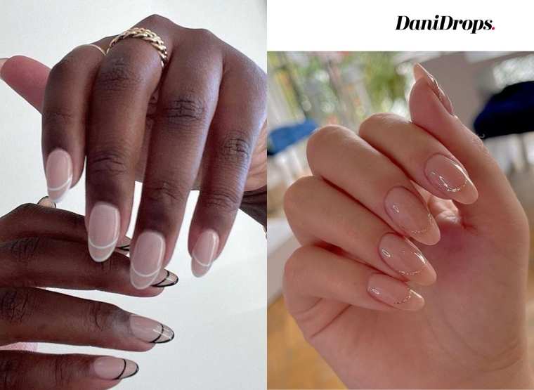 10 Nude oval nail art nail decorated nude oval