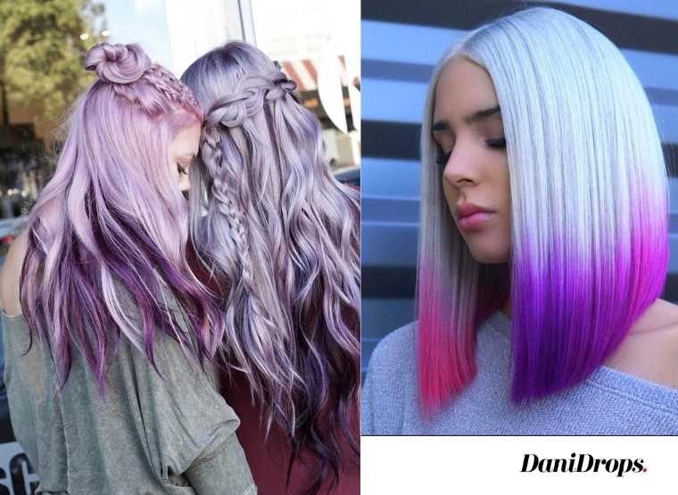 colored balayage hair