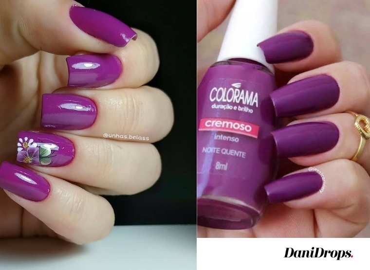 chiodi quadrati decorati viola