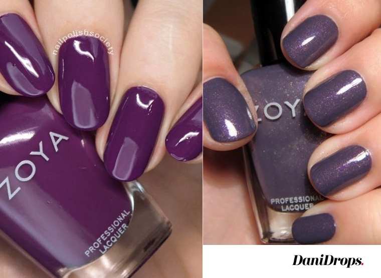 Unghie rotonde decorate viola