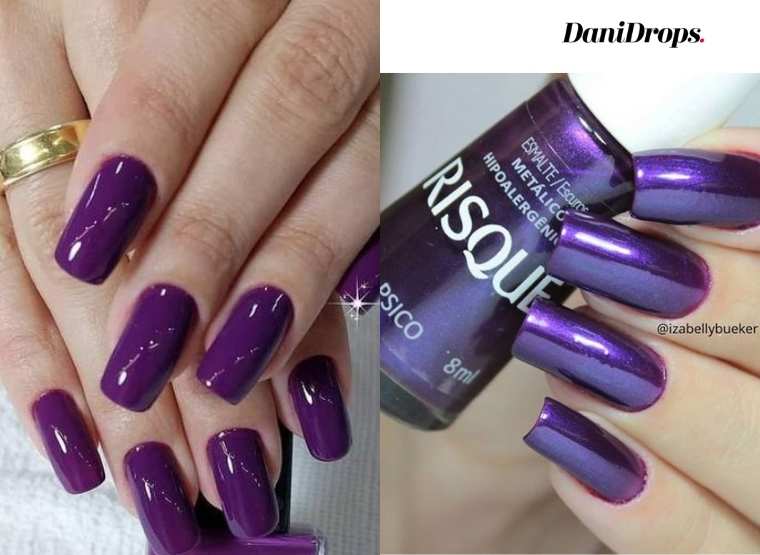 Purple Decorated Nails