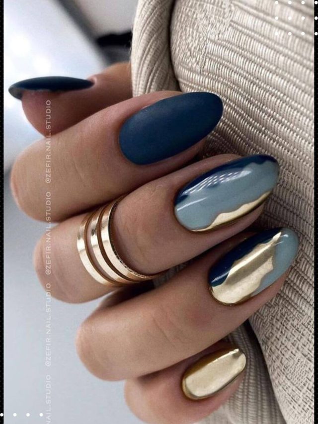 Unha Azul Decorada 2022 – Veja 10 desta nail art