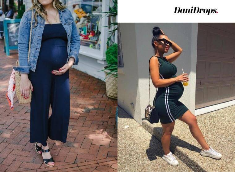Mujer hermosa y a la moda durante el embarazo  Moda embarazada, Moda para  embarazadas, Moda de maternidad