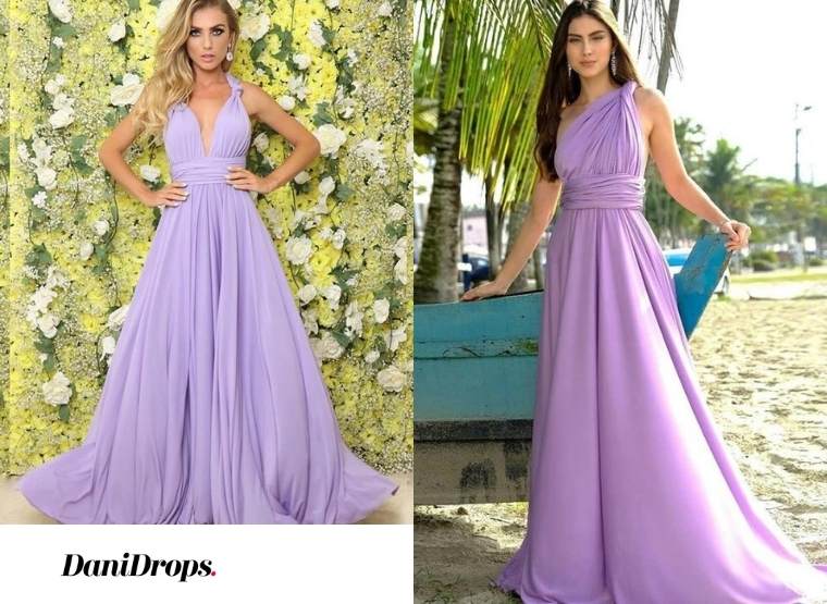 Vestido de dama de honor lila 2023 - Ver más de 100 modelos vestidos de de honor lila