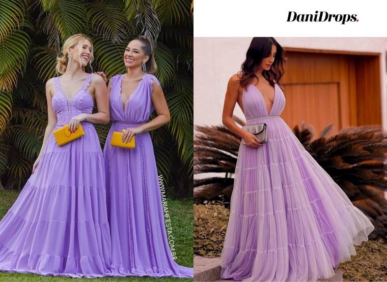 Lilac Maid of Honor Dress 2023 - See more than 100 models of lilac  bridesmaid dresses