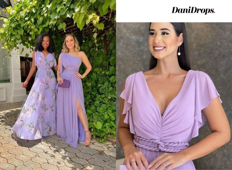 Vestido de dama de honor lila 2023 - Ver más de 100 modelos de vestidos de  dama de honor lila