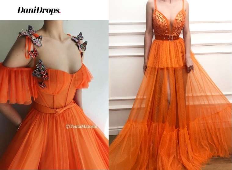 Vestido de dama de honor naranja 2023: vea más de 100 vestidos de dama de  honor naranjas