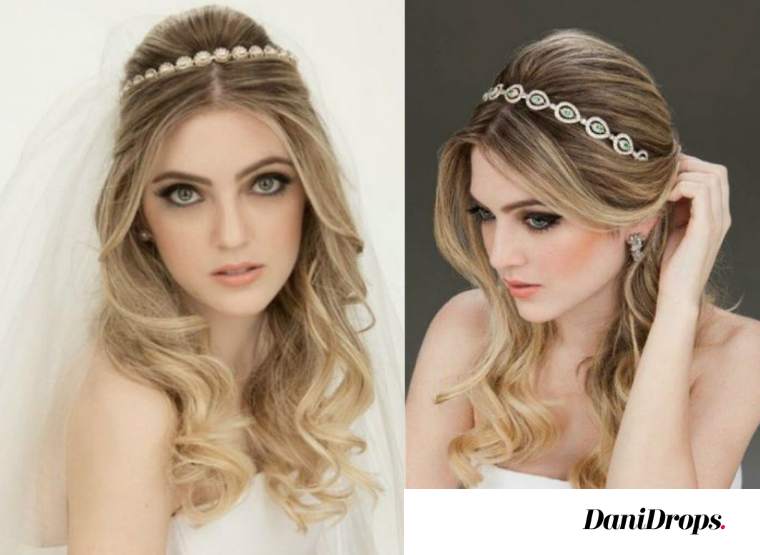 Coiffure de mariée avec diadème 19 coiffure de mariée avec diadème