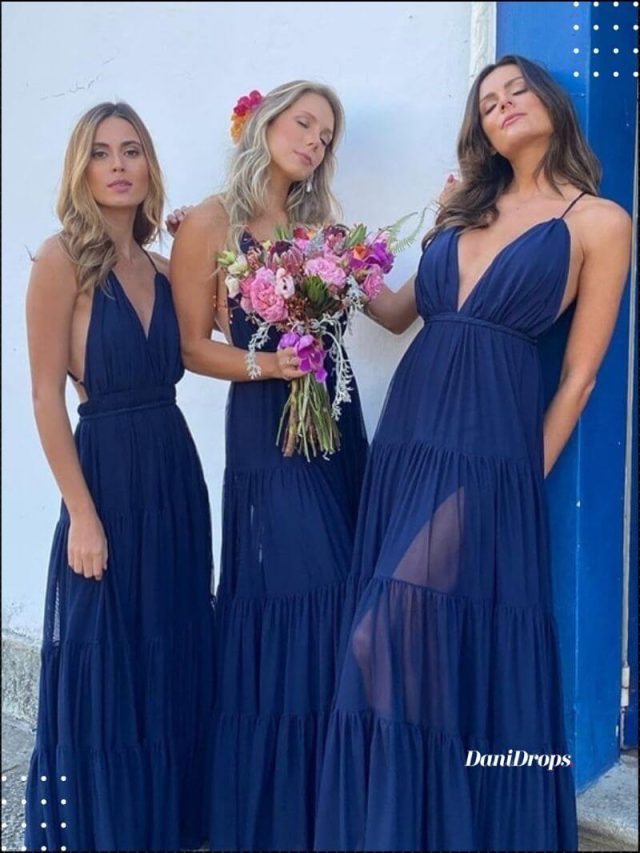 Vestido de madrina – Mira los 10 modelos largos azul marino más deseados