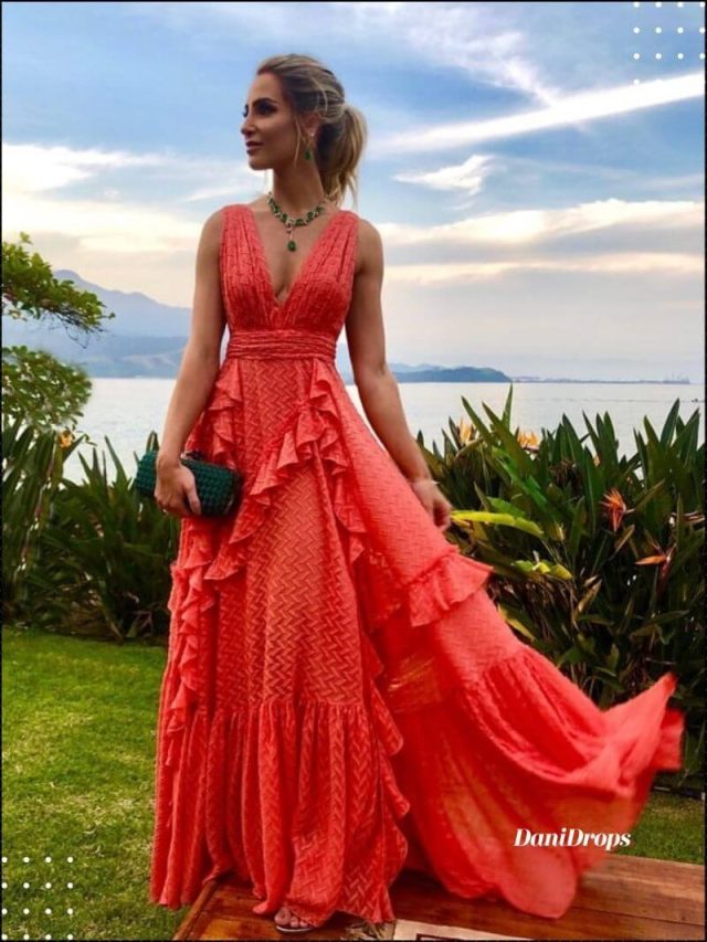 Vestido Madrinha de casamento – Top 10 longos laranja deslumbrantes