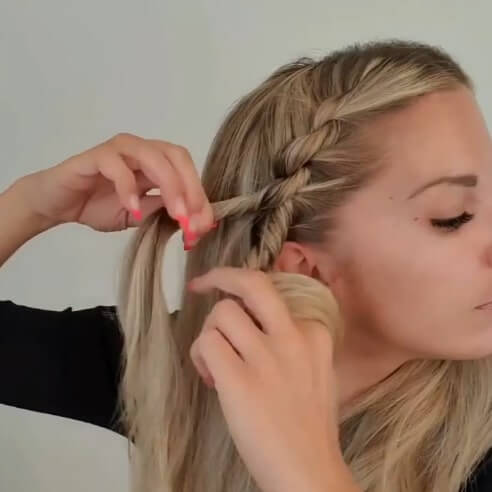 cabello trenzado sencillo