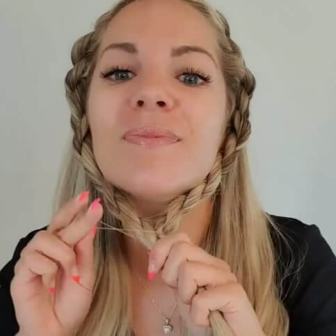 cabello trenzado sencillo