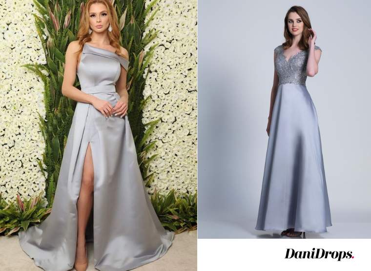 Vestido de dama de honor gris 2023: más de 60 modelos de vestidos de dama de honor grises